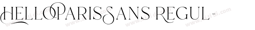 HelloParisSans Regul字体转换